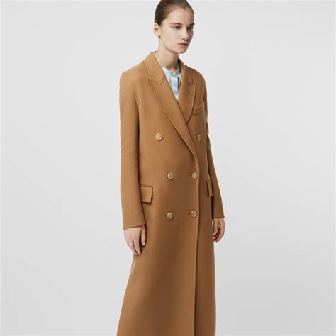 Cappotti Burberry in Lana Cammello taglia 40 IT 